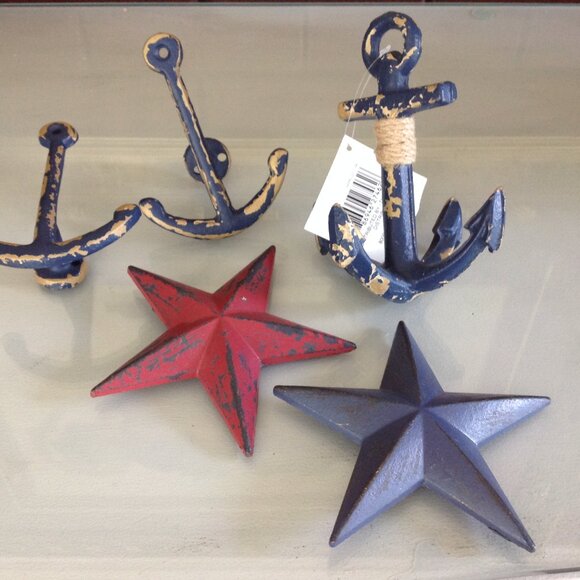 Nautical Accent Pieces (Anchors & Stars) - Picture 1 of 4